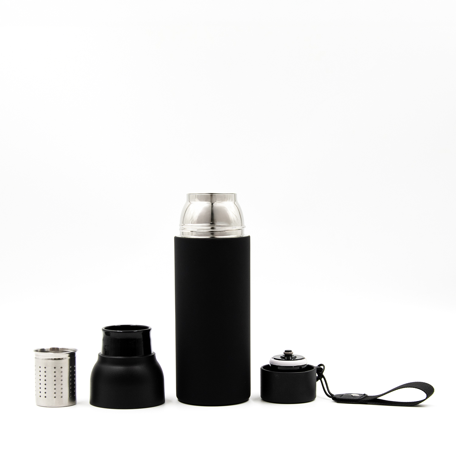 Термобутылка Button Black (черный)-3