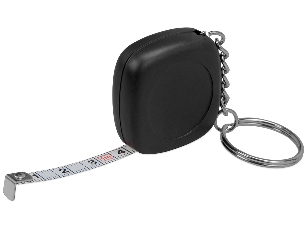 Брелок-рулетка 1м Block, черный-1