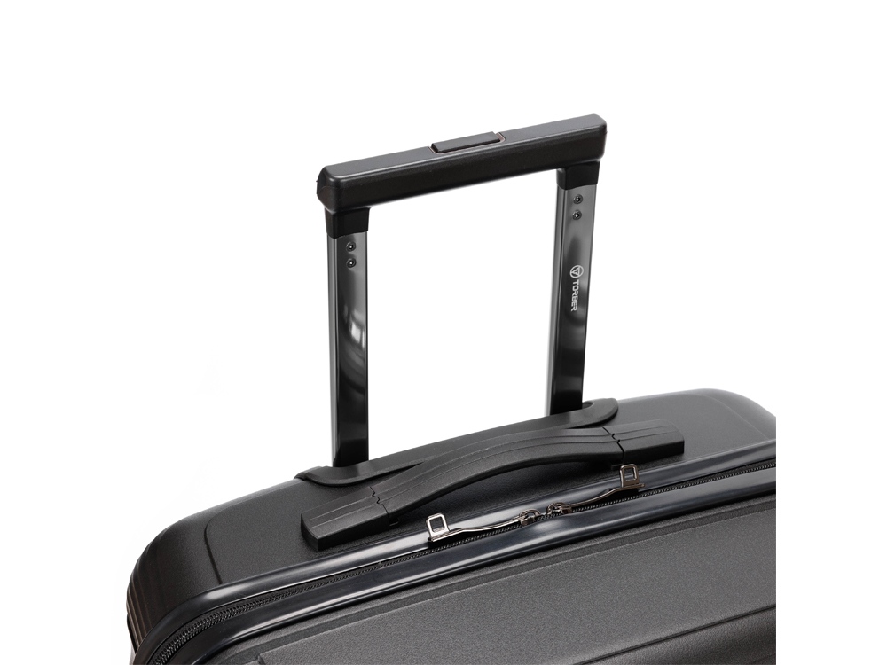 Чемодан TORBER Nevo, чёрный, полипропилен, 45 х 26 х 66 см, 66 л-4