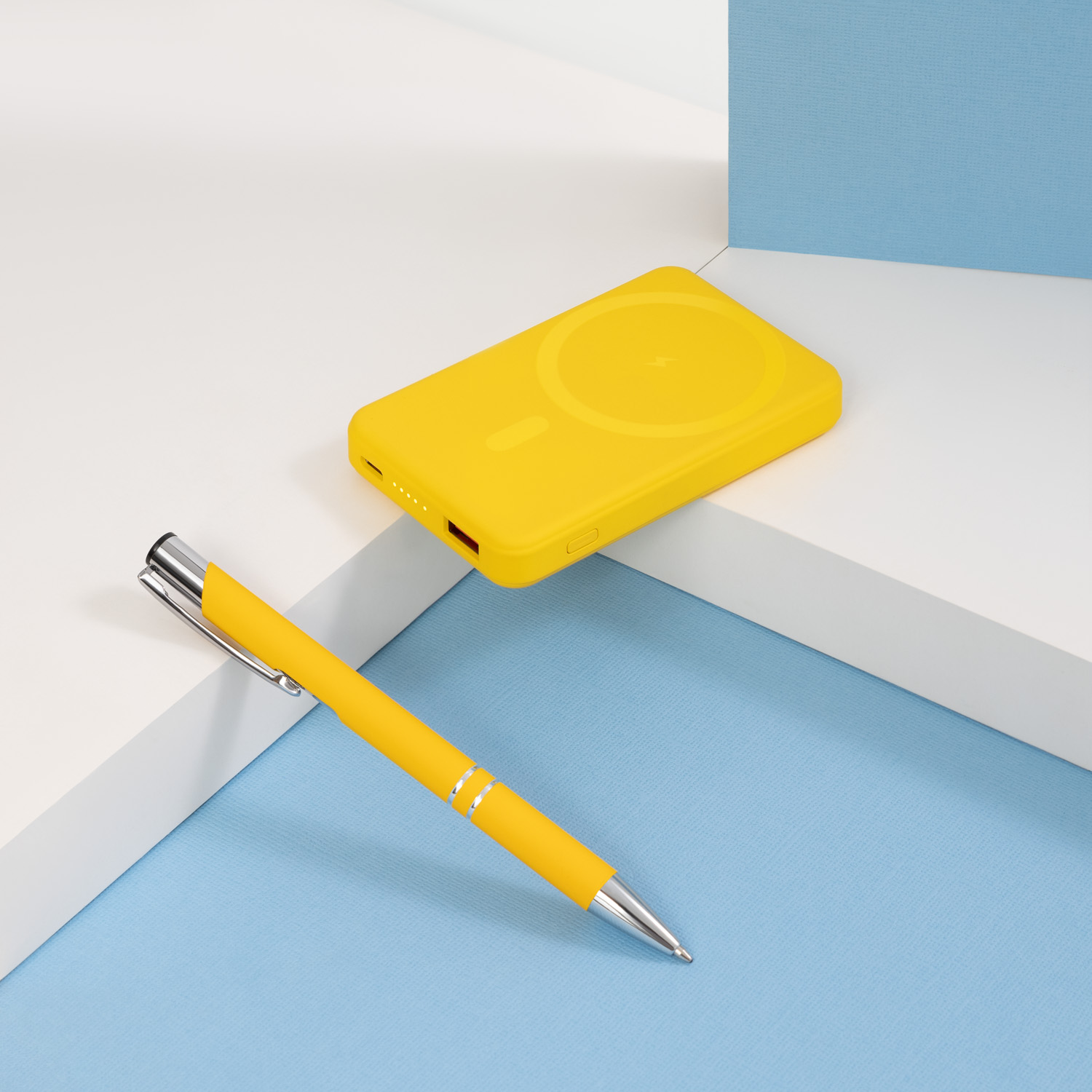 Шариковая ручка Альфа (Alpha), желтая-8