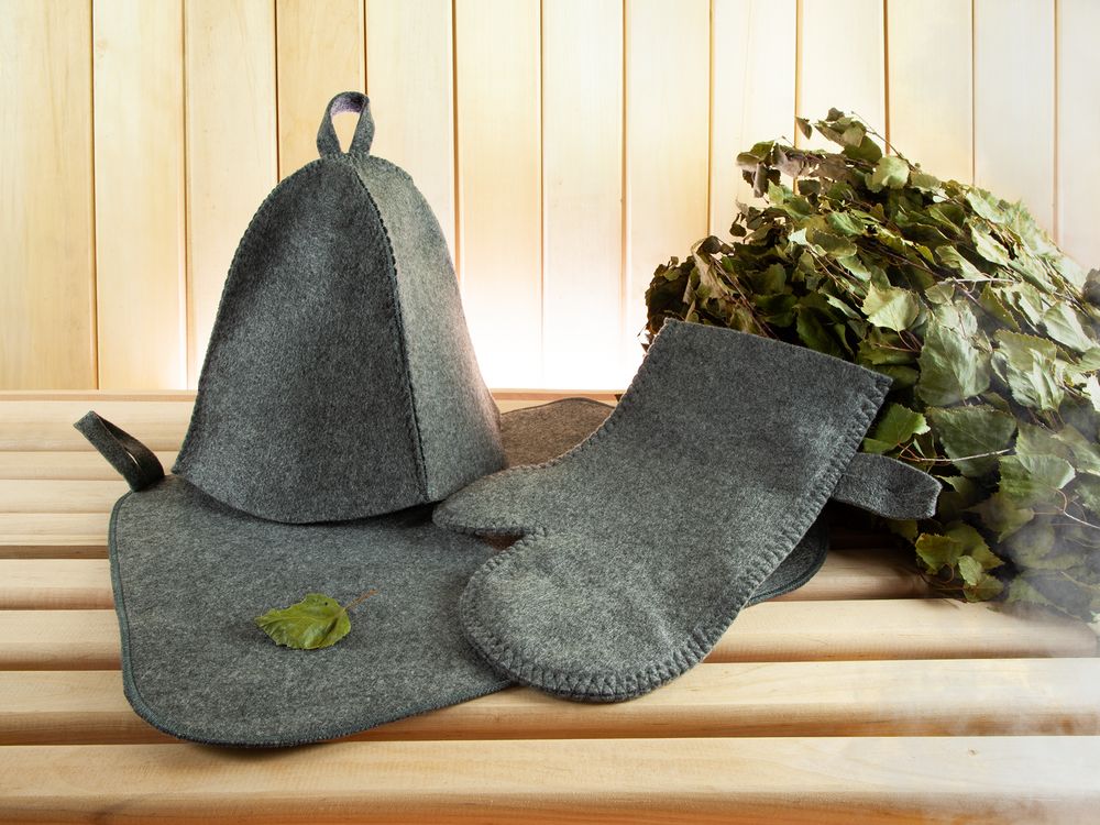 Набор для бани «Парилка», ver.2, серый-3