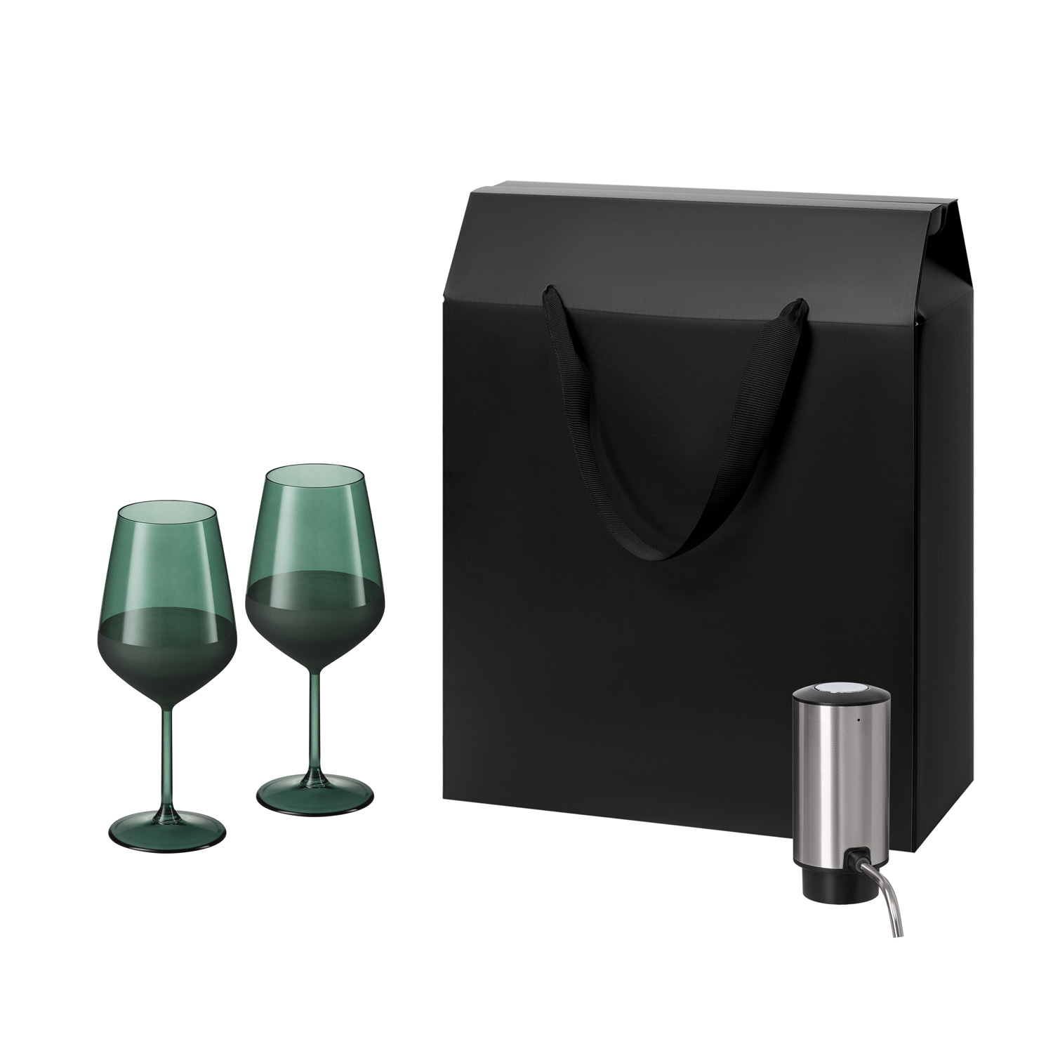 Подарочный набор Emerald, Dante (2 бокала + аэратор для вина)-0