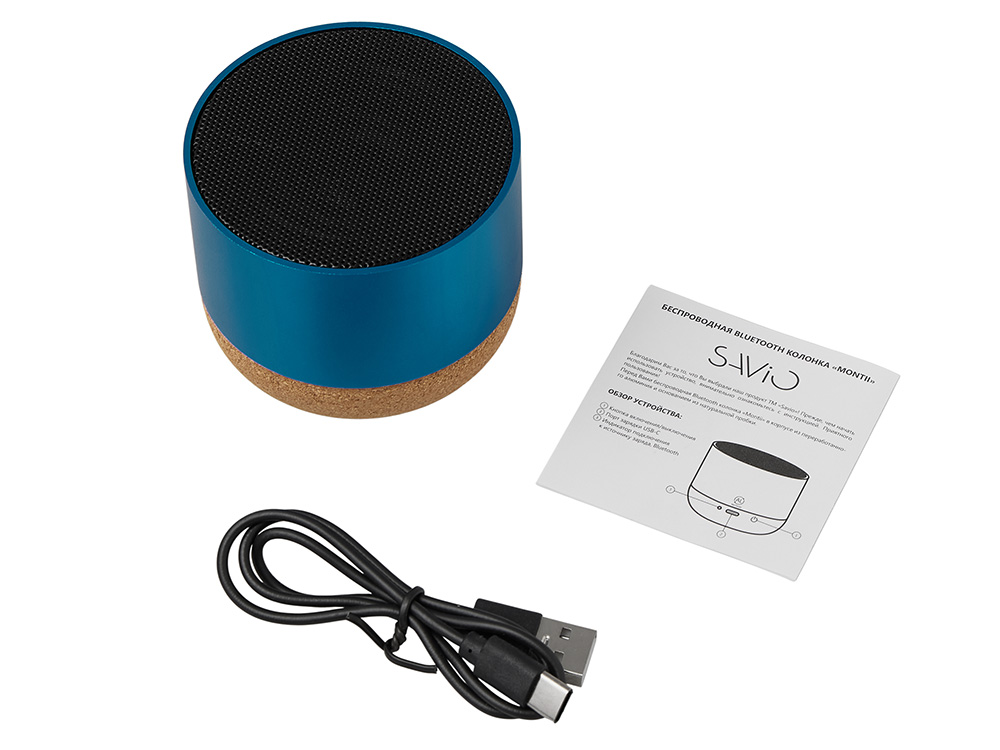 Беспроводная колонка Montii, 3 Вт, синий-4