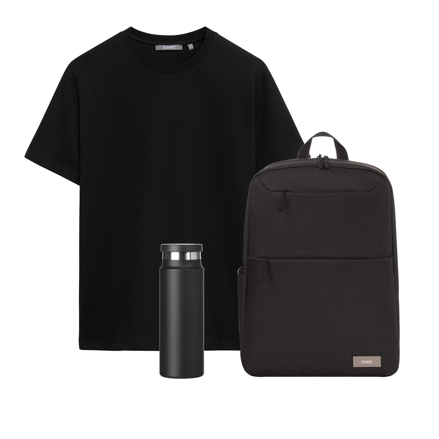 Набор с одеждой Крис (KRIS) (футболка, рюкзак, бутылка), черный, M-0