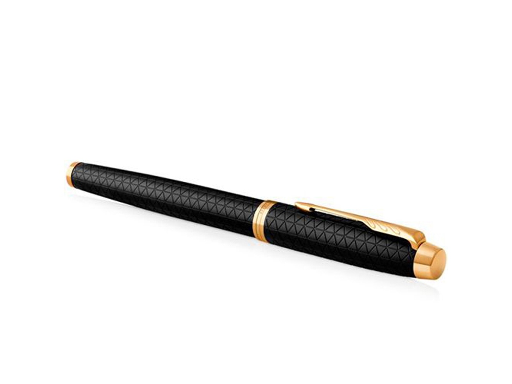Перьевая ручка Parker IM Premium Black GT, перо: F, цвет чернил: blue, в подарочной упаковке.-2