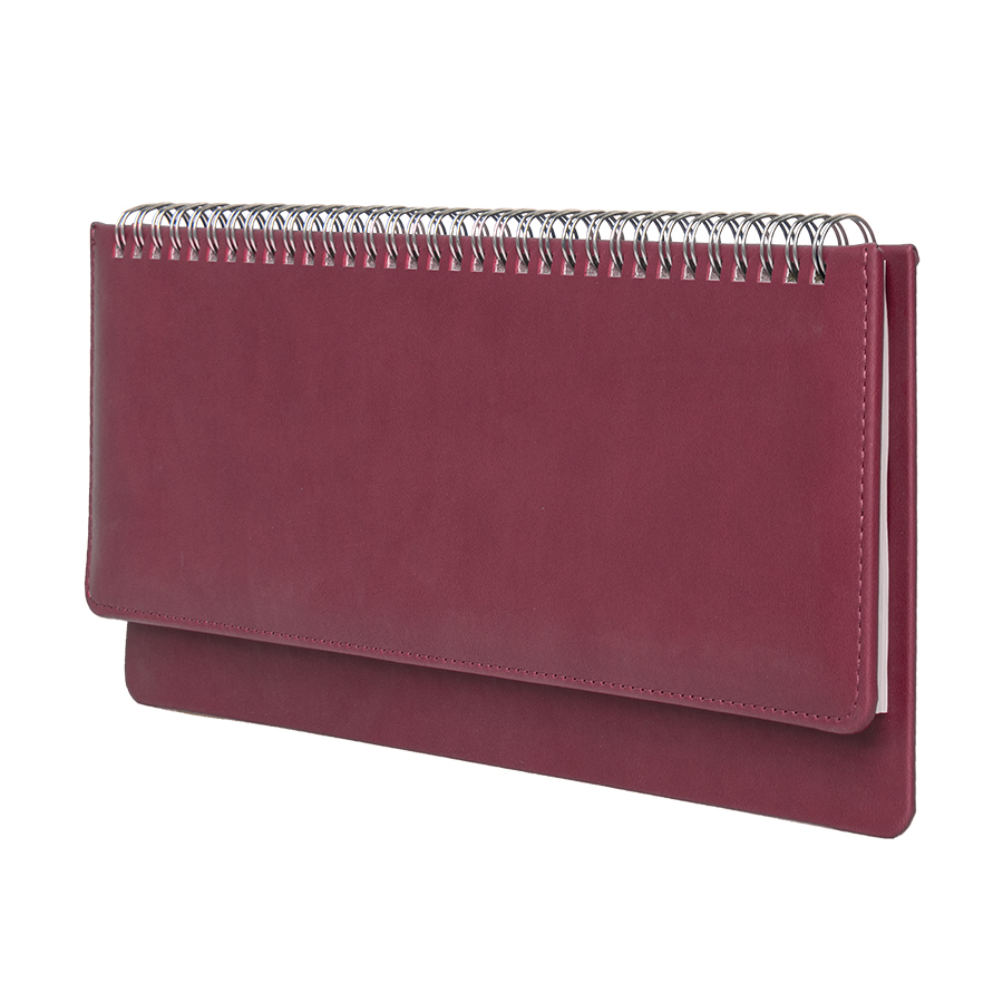 Планинг недатированный Bliss, размер 140х300 мм, в линейку, бордовый-1