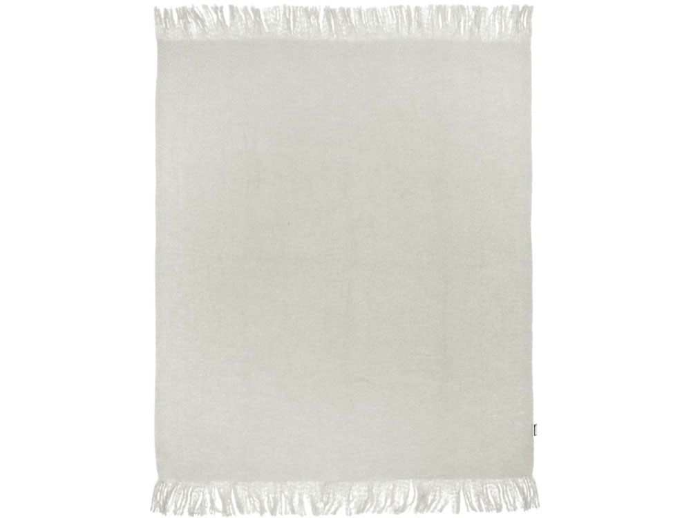 Мохеровый плед из вторичного ПЭТ Ivy, светло-серый-1