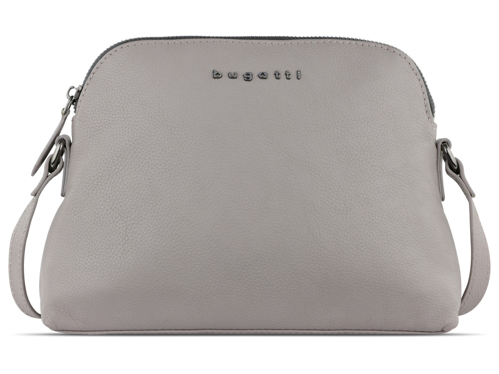 Сумка наплечная женская BUGATTI Bella, бежевая, воловья кожа/полиэстер, 23х8х17 см-1