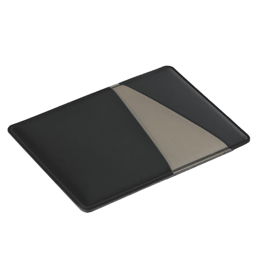 Чехол для карт Simply с тремя косыми карманами, черный/серый, PU, черный, серый-1