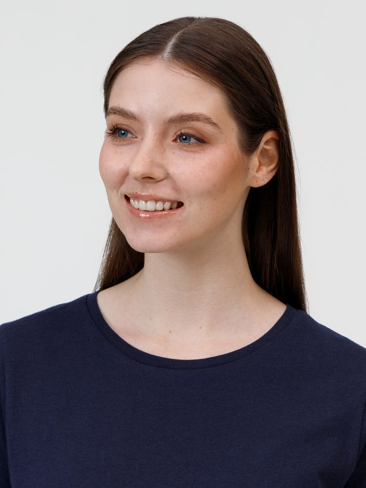 Футболка женская E150, темно-синяя-3