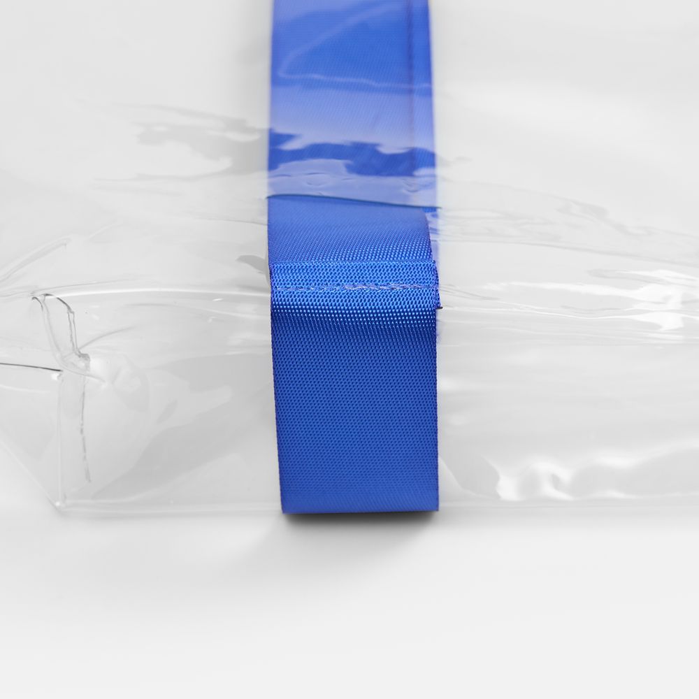 Шопер Clear Fest, ver.2, прозрачный с синими ручками-3