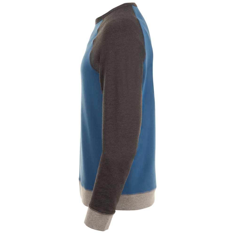 Толстовка унисекс Sandro, синяя с черным меланжем-3