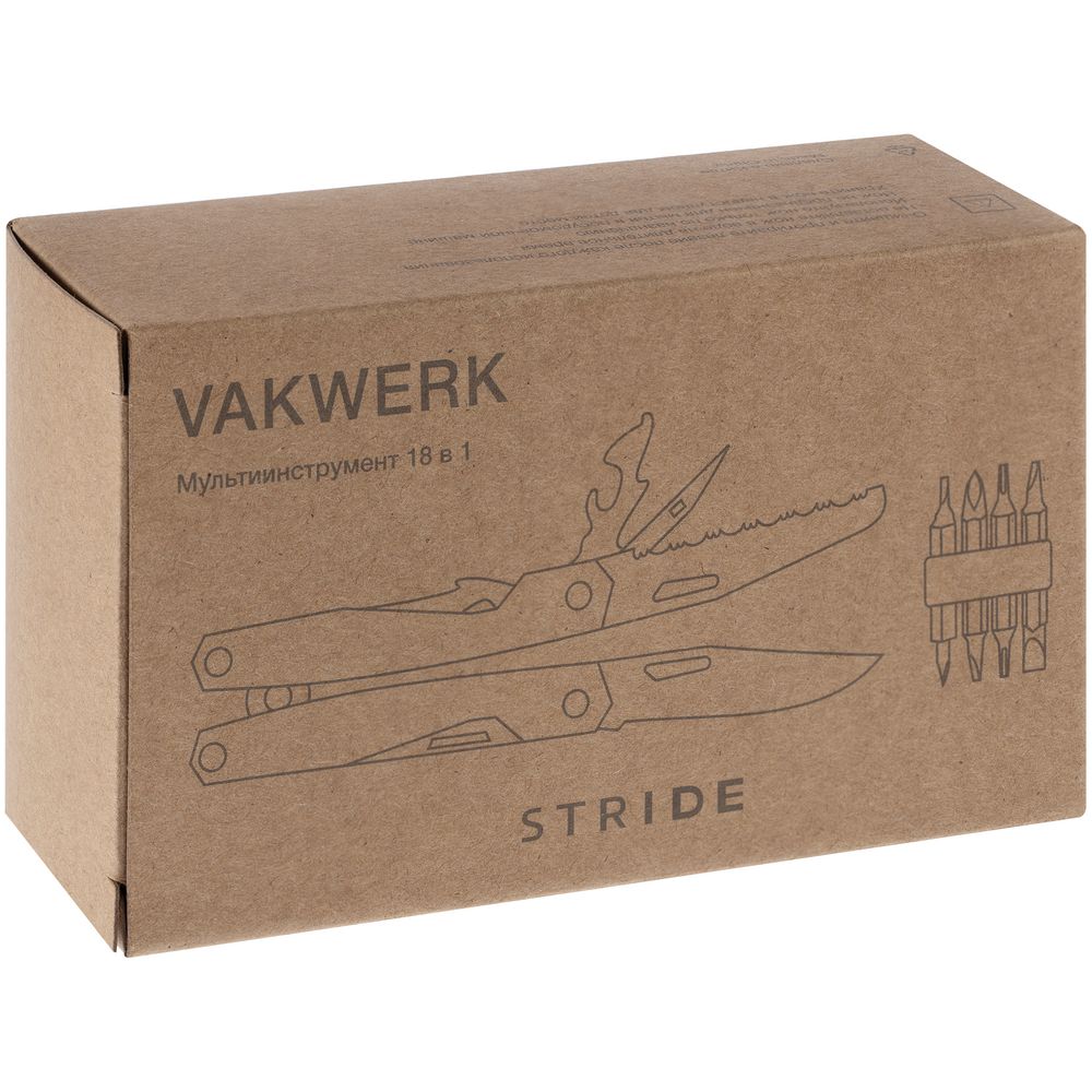 Мультиинструмент Vakwerk, серебристый-5