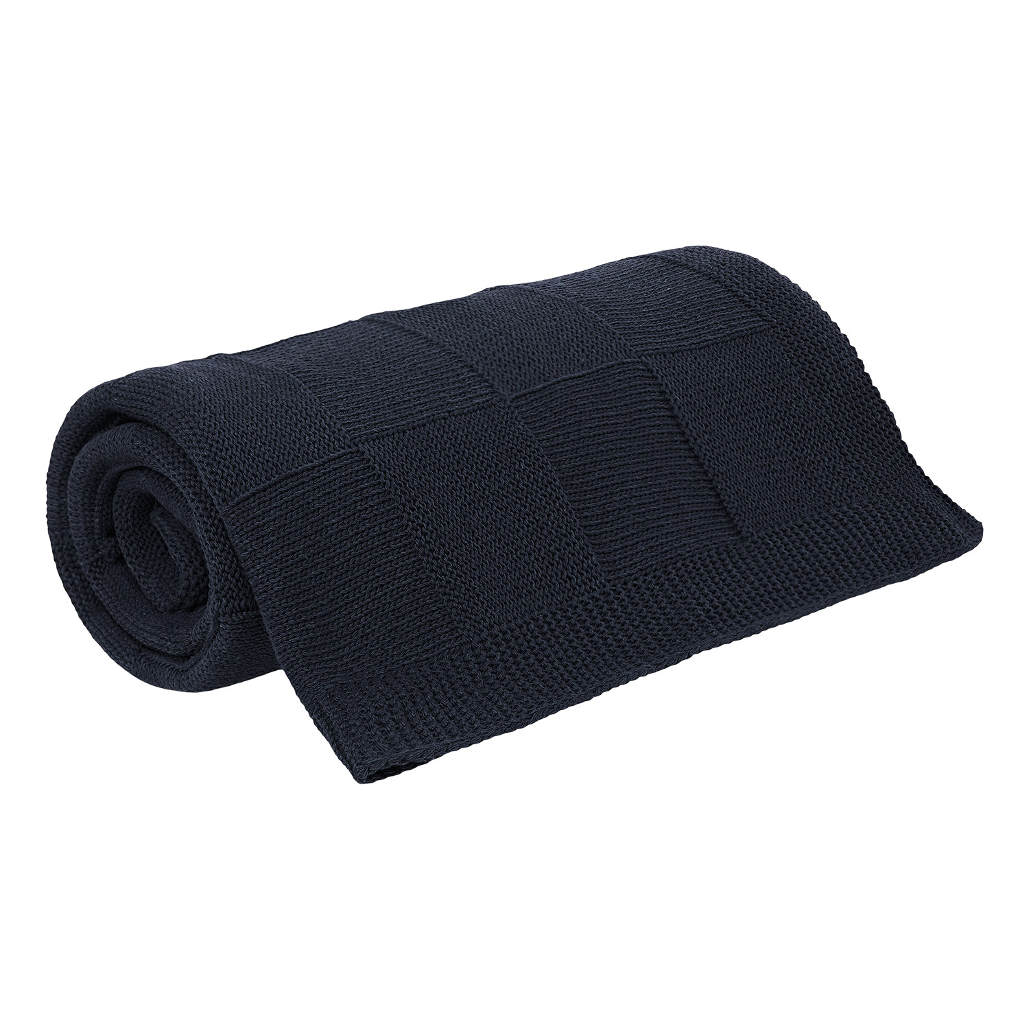 Плед Cella вязаный, синий (без подарочной коробки)-2