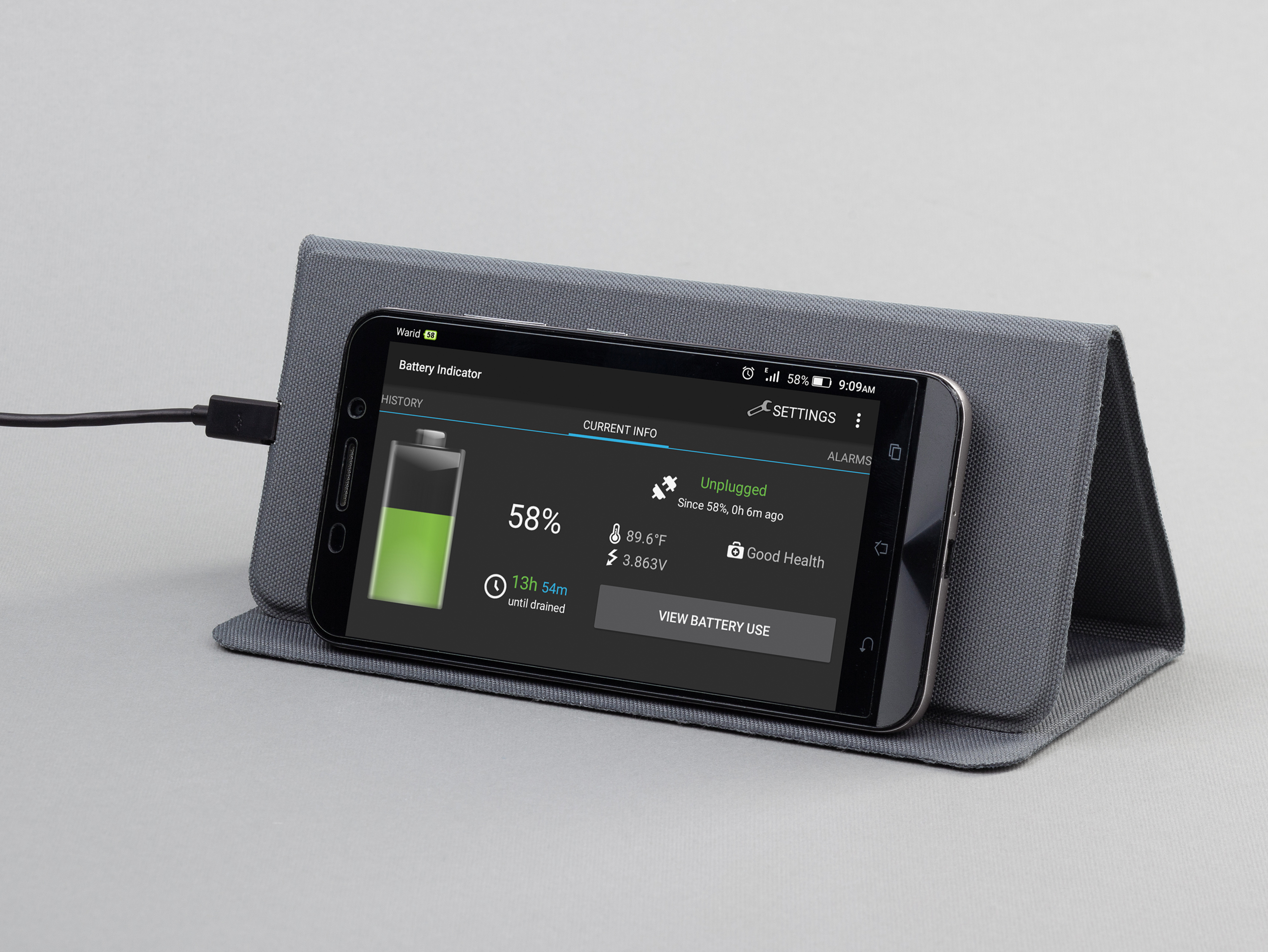 Коврик-трансформер "Cool Gray" с беспроводным зарядным устройством, переработанный пластик (RPET)-3