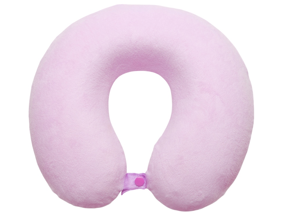 Подушка Basic из микрофибры с эффектом памяти U-shape, розовый NEW-1