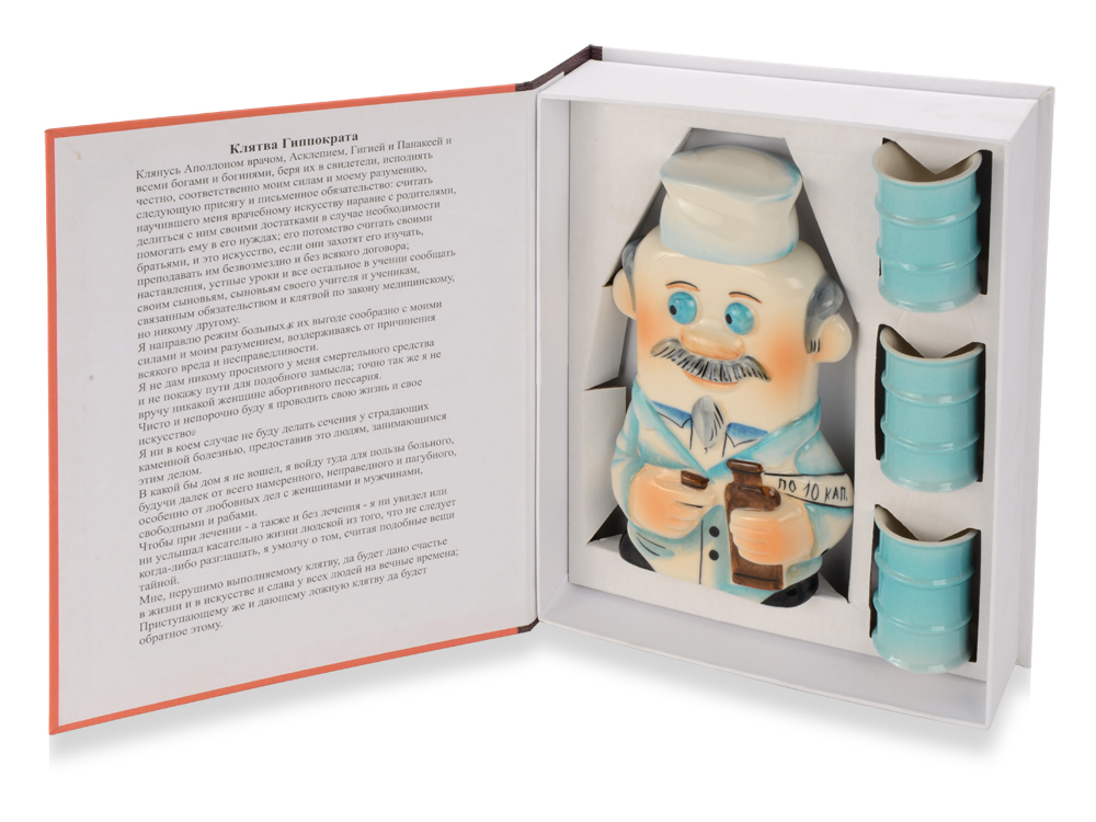 Набор &amp;quot;Настольная книга врача&amp;quot;, Белый/голубой-0