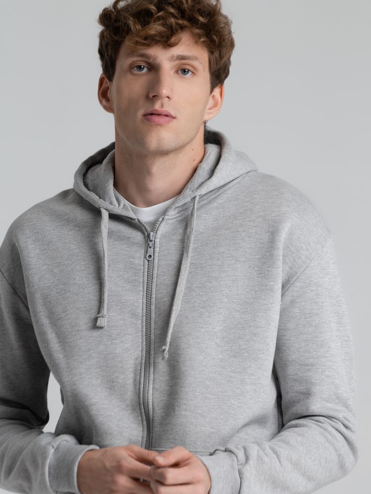Толстовка на молнии с капюшоном Siverga Heavy 2.0, серый меланж-6