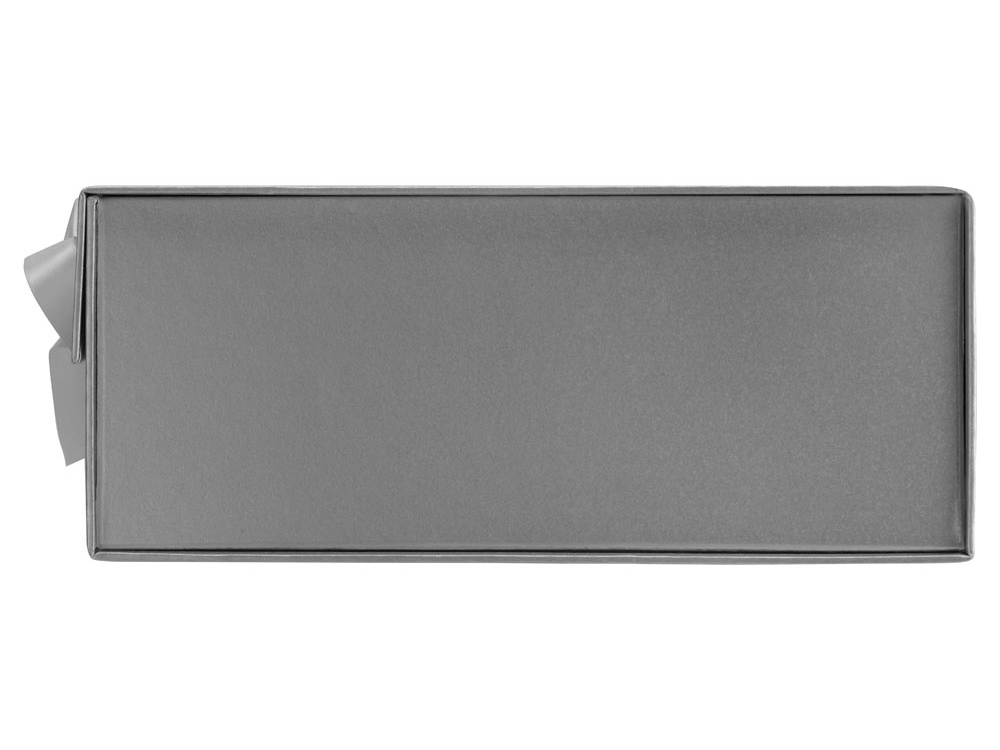 Коробка разборная на магнитах с лентами, серебристый-5