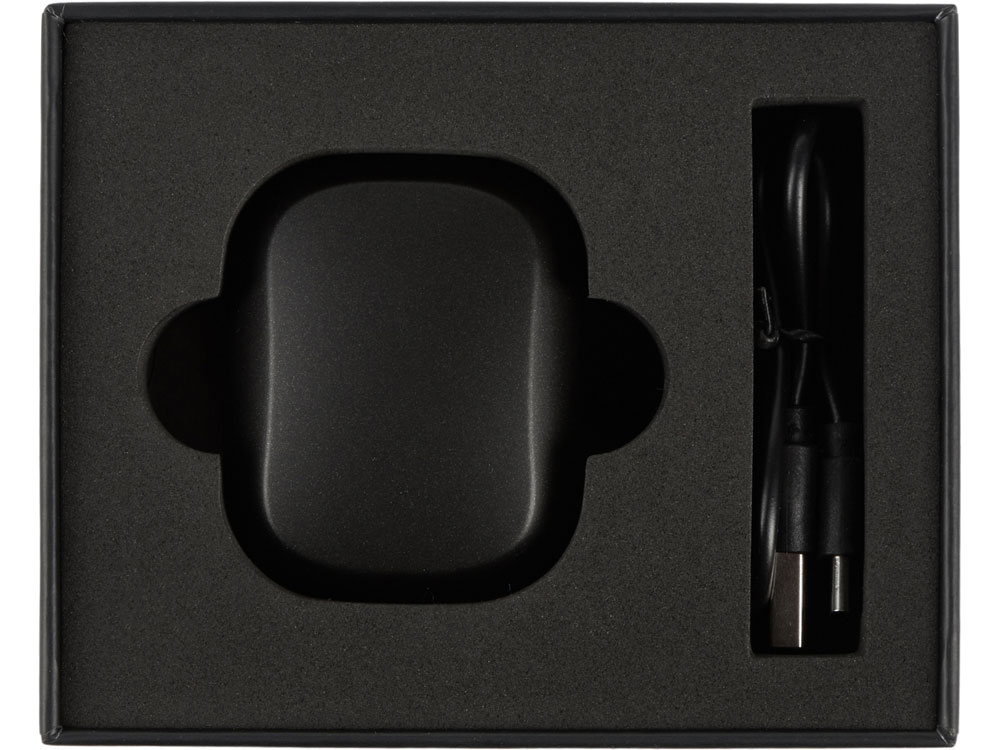 Беспроводные наушники с шумоподавлением c подсветкой лого Lites, черные-4