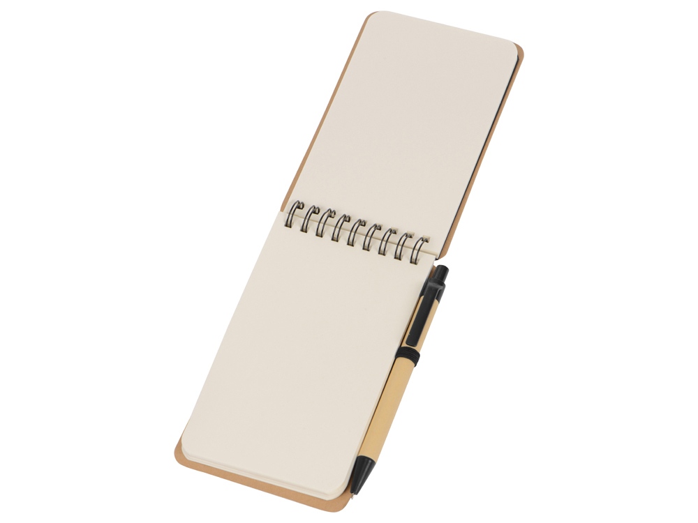 Набор канцелярский с блокнотом и ручкой Masai, 70 л. нелинованных, черный-2