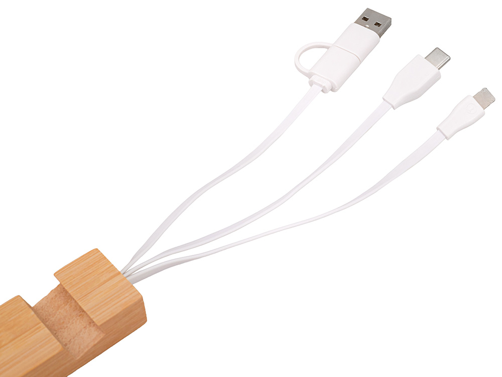 Универсальный кабель с подставкой 4-в-1 Unicable, белый-2