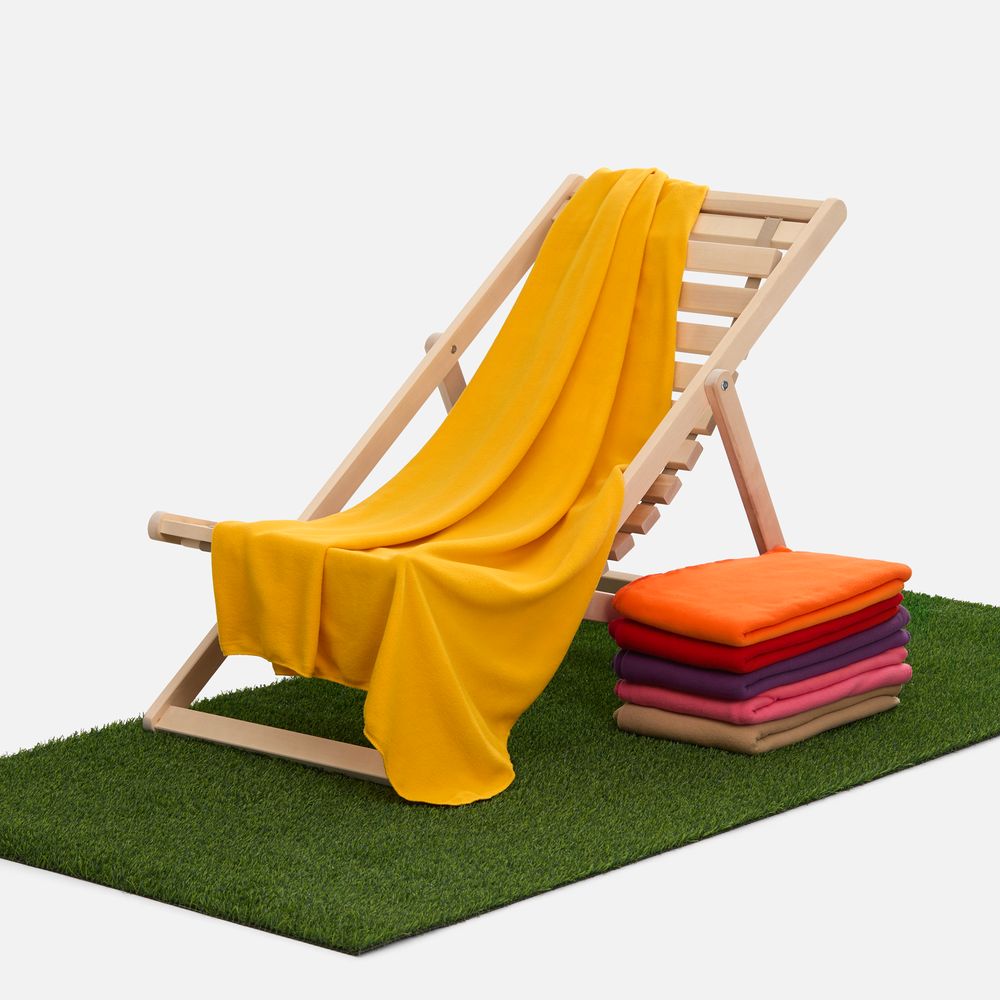 Флисовый плед Warm&Peace XL, желтый-4