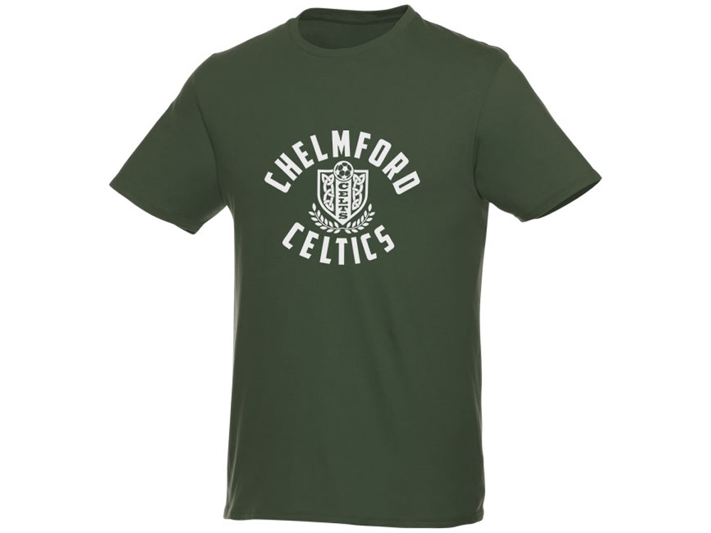 Мужская футболка Heros с коротким рукавом, зеленый армейский-4