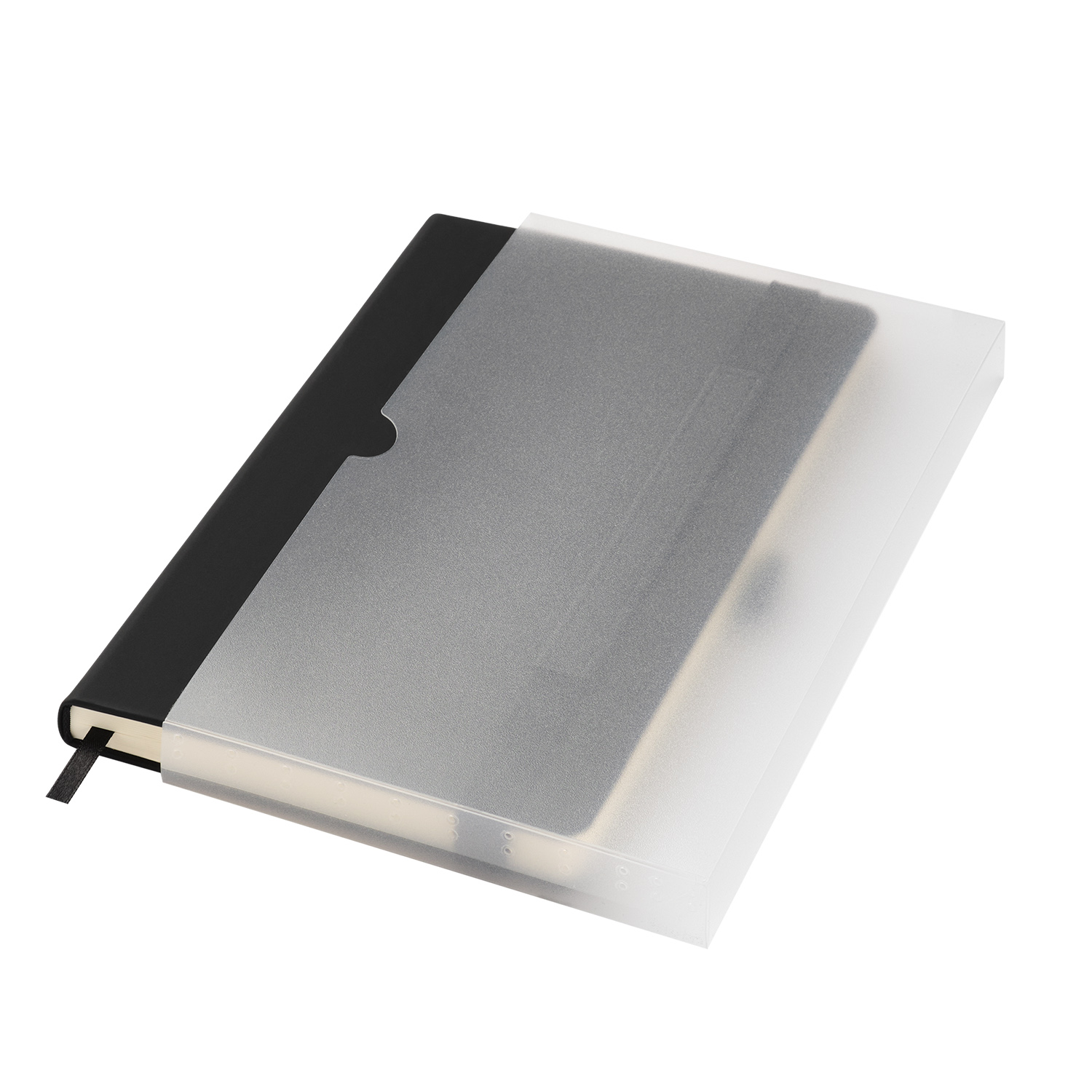 Ежедневник Alpha недатированный, черный/черный-10