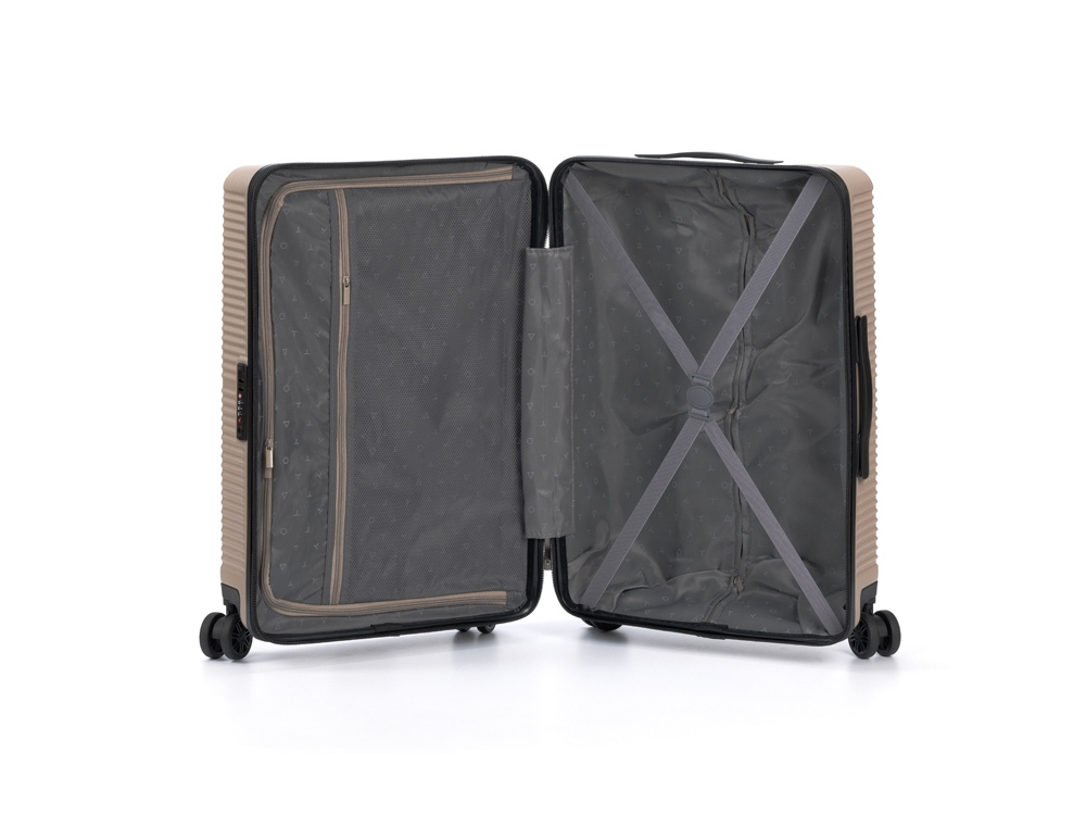 Чемодан TORBER Elton, песочный, ABS-пластик, 41 х 28 х 68 см, 64 л-3