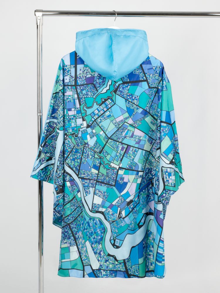 Дождевик-пончо AquaStop взрослый на заказ, разноцветный, единый размер-4