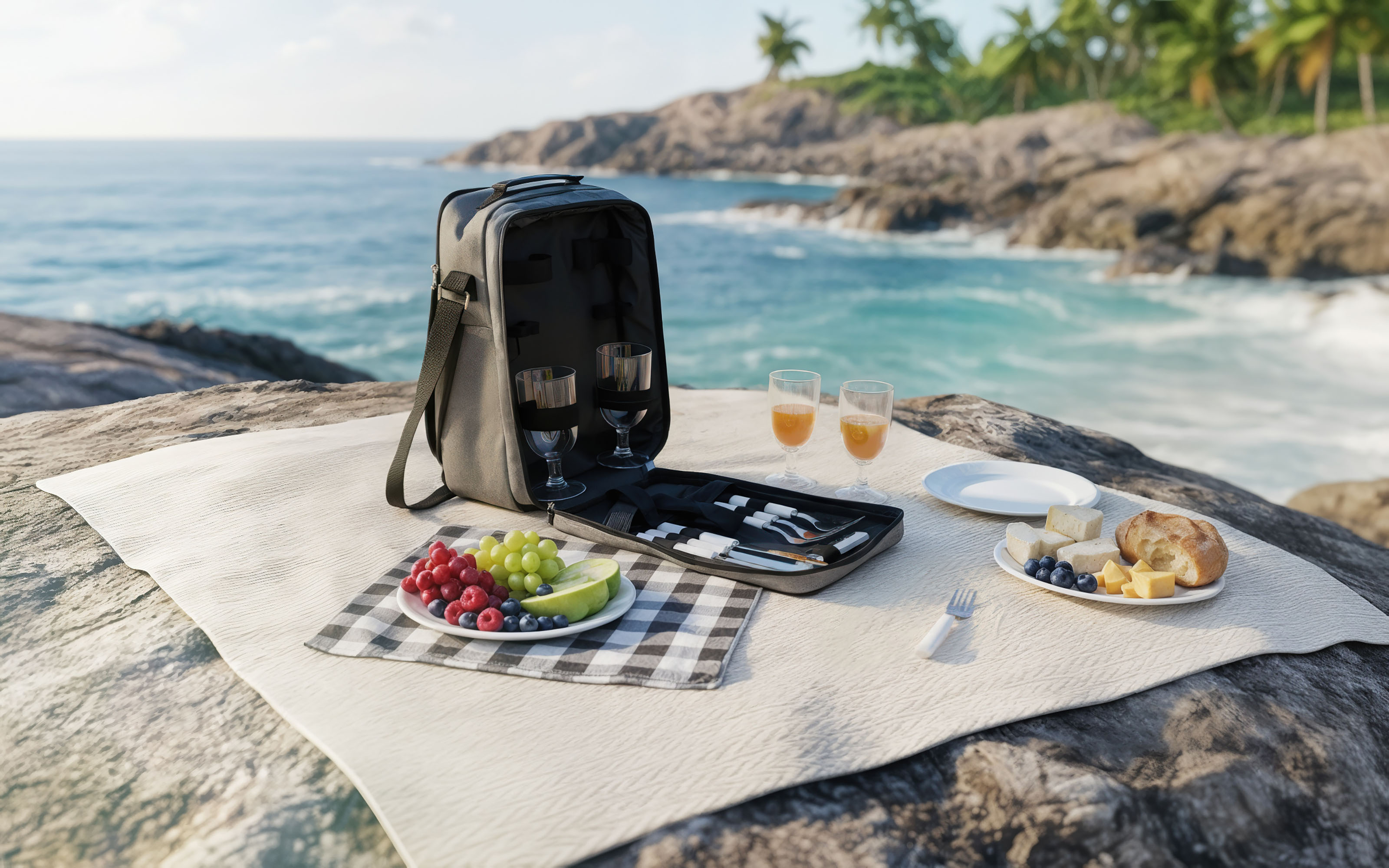Набор для пикника "Эквадор" на 4 персоны с холодильным отделением-7