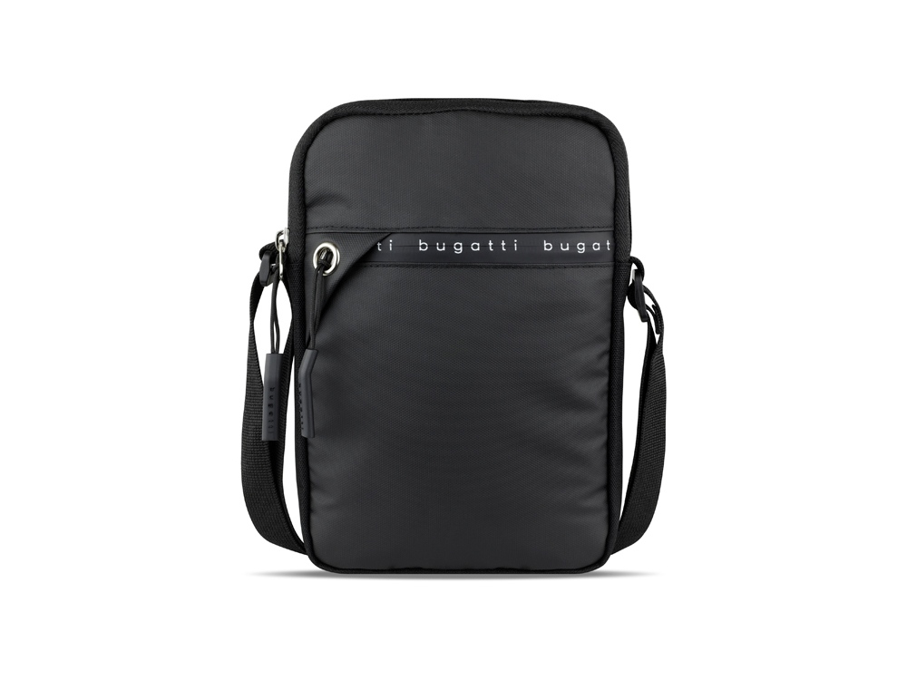 Сумка через плечо BUGATTI Blanc Delight, чёрная, нейлон RPET600D/тарпаулин/полиэстер, 16х4х23 см-1