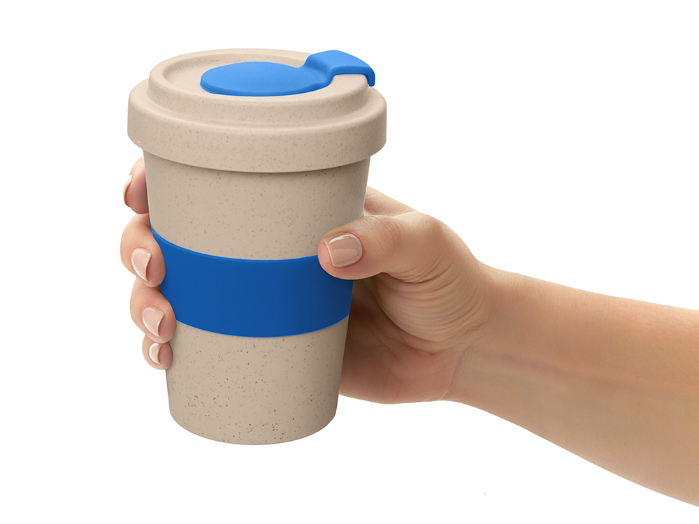 Стакан из пшеничного волокна Flava, синий-5