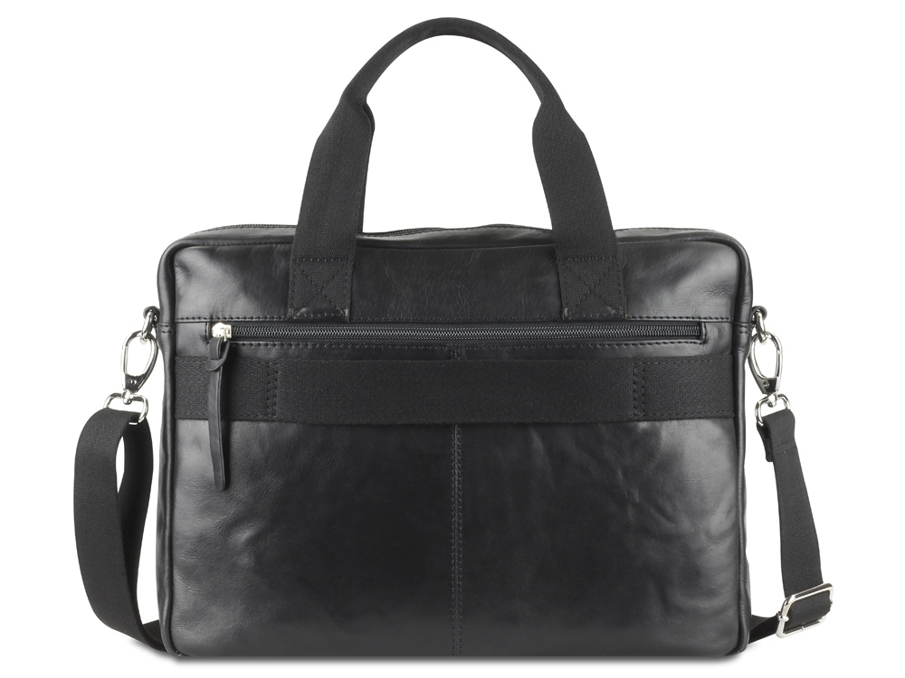 Сумка Mano Don Luca, натуральная кожа в черном цвете, 37 х 27 х 6 см-1