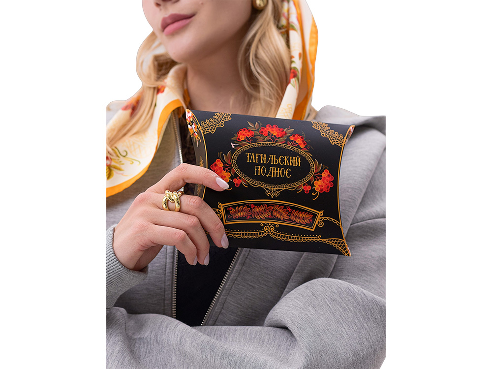 Платок Тагильский поднос, молочный-3