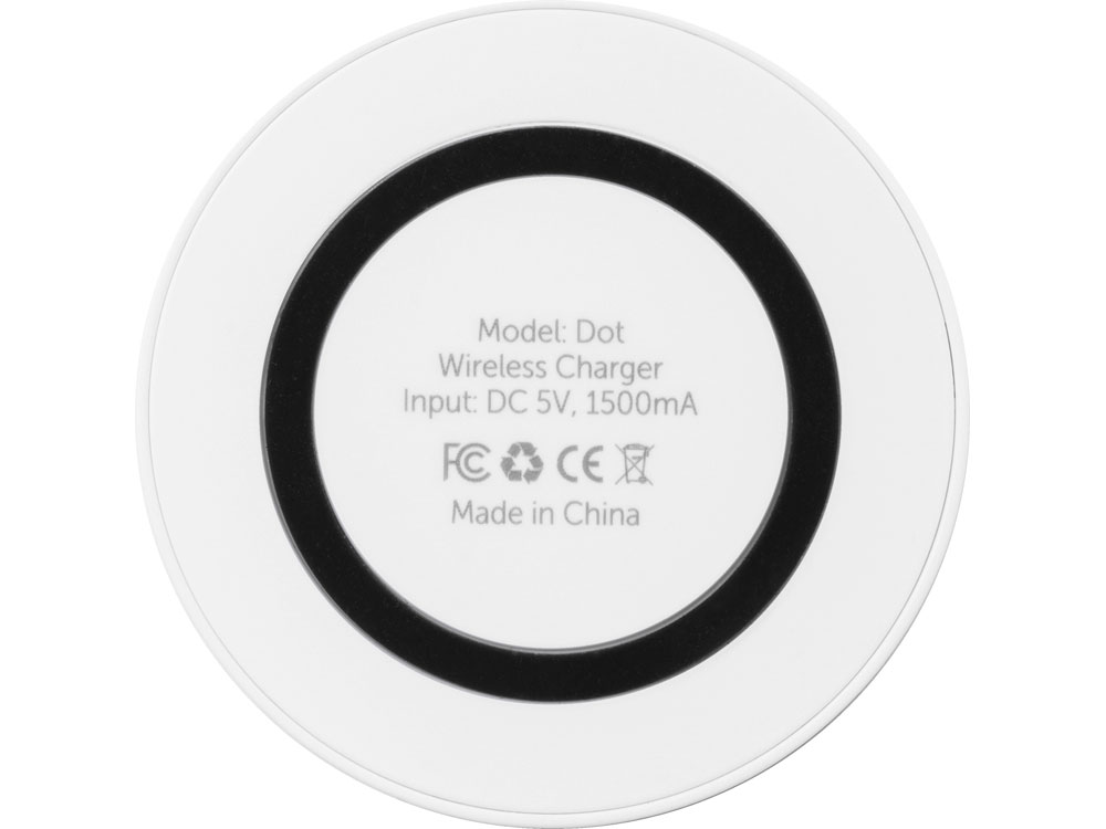 Беспроводное зарядное устройство Dot, 5 Вт, белый/черный-4