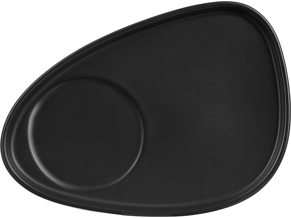 Чайная пара Brighton : блюдце овальное, чашка, коробка, черный-2