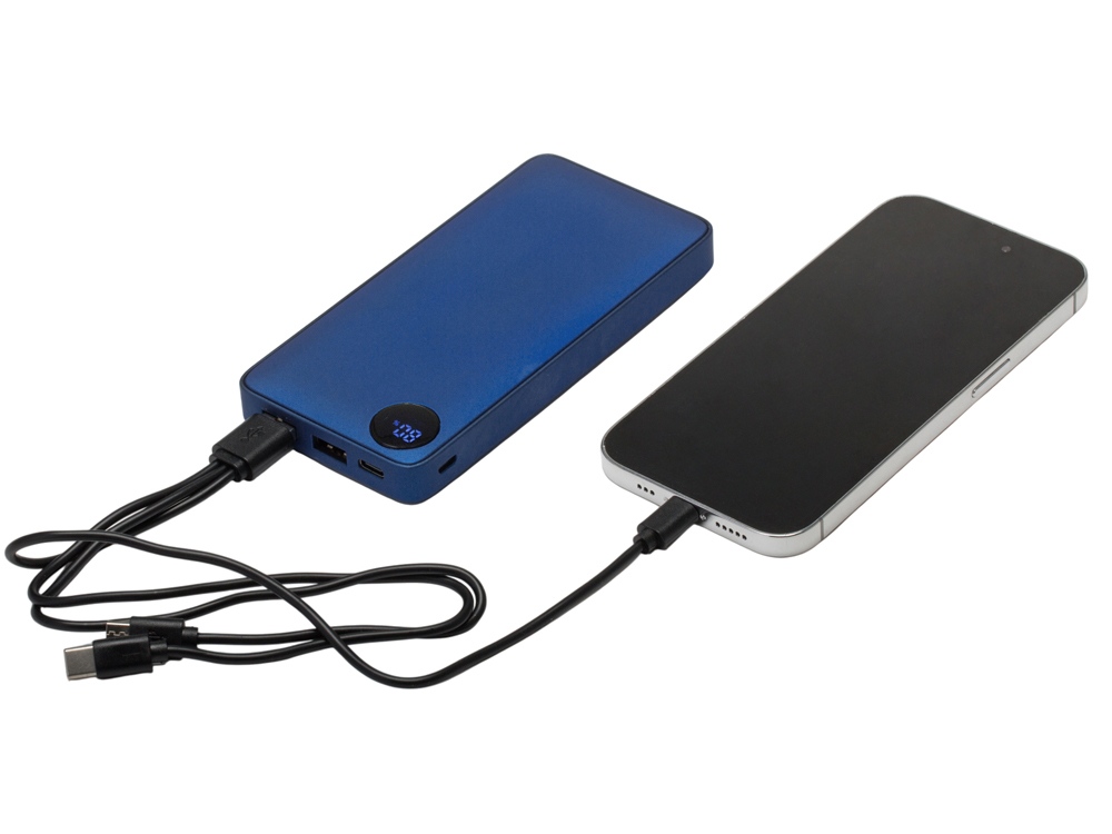 Внешний аккумулятор с дисплеем Mild, 10 000 mAh, синий-1