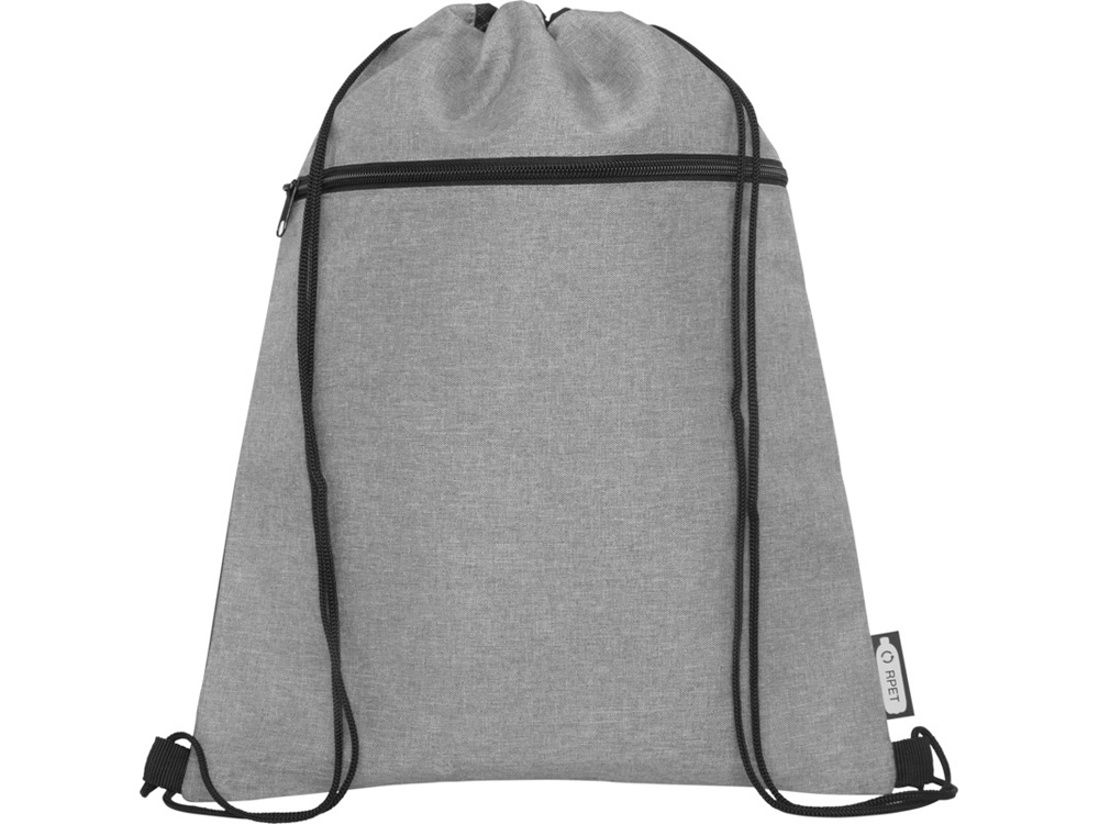 Рюкзак со шнурком Ross из переработанного ПЭТ, heather medium grey-1