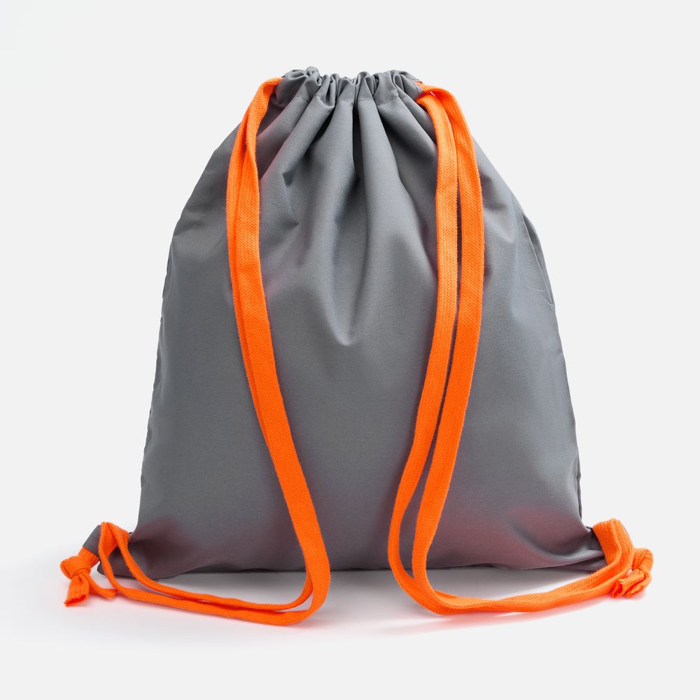 Рюкзак B3, серый с оранжевыми лямками-1