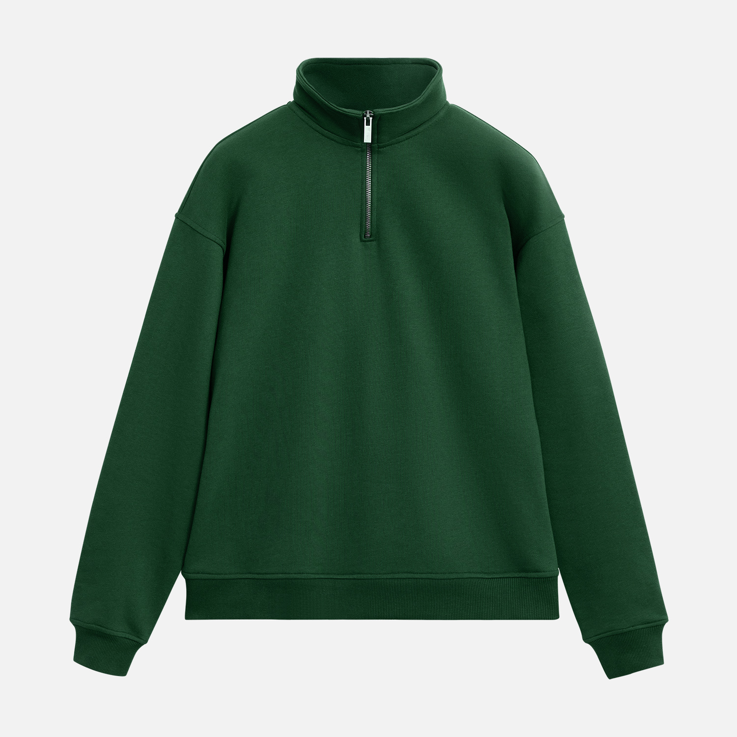 Толстовка на молнии унисекс FLOW, зеленая-0