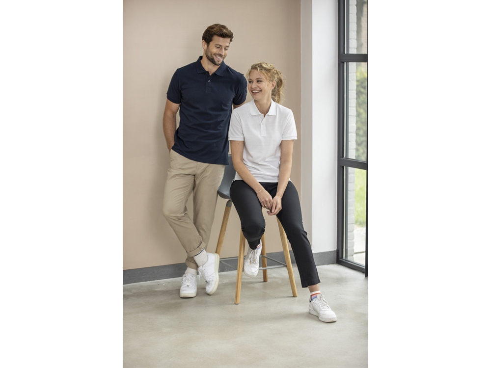 Emerald поло унисекс с коротким рукавом из переработанных материалов Aware™. - Бежевый-3