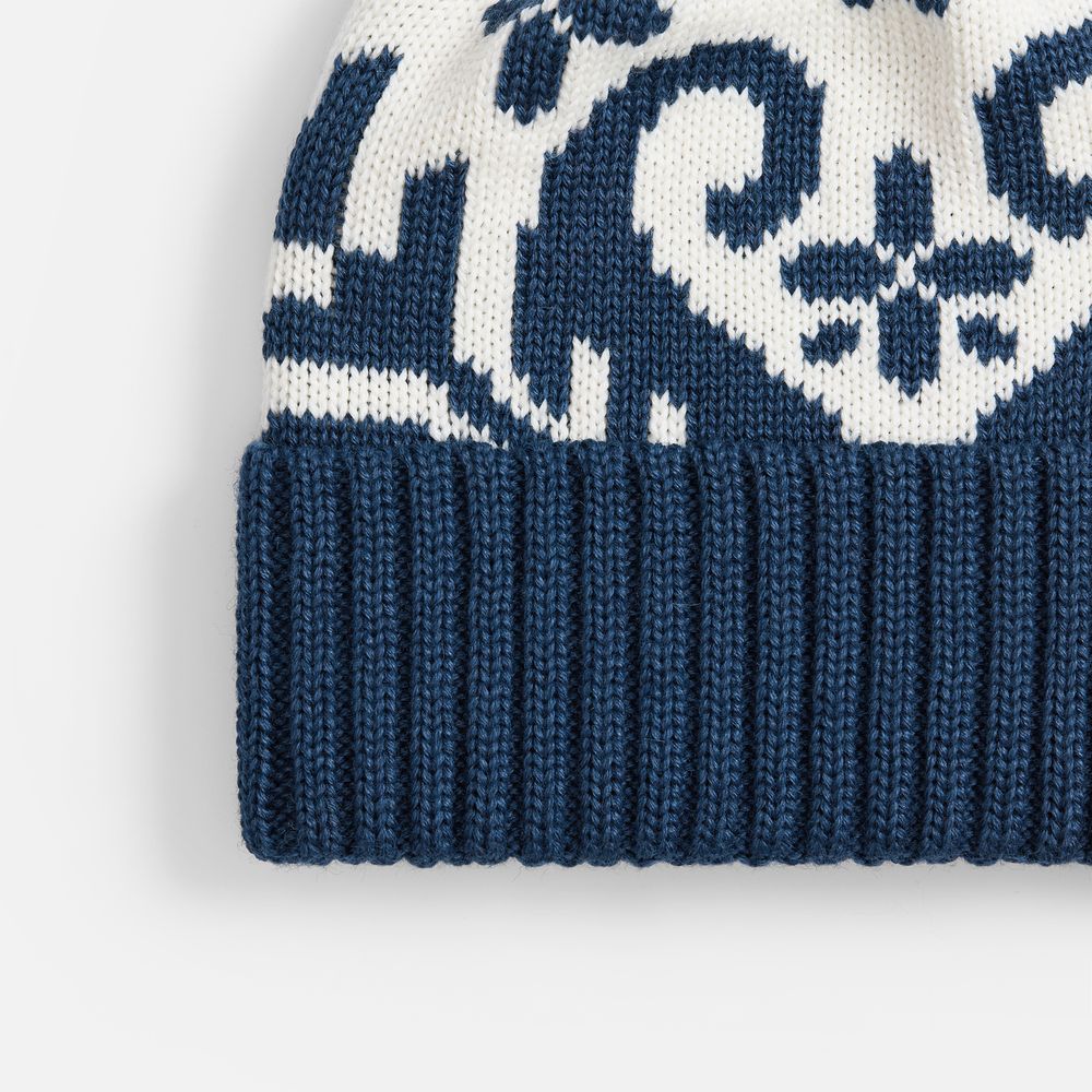 Шапка Wintertude, синяя с белым-1