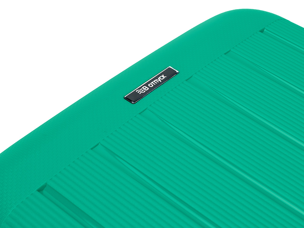 Чемодан TORBER В Отпуск, ярко-бирюзовый, полипропилен, 55 х 36 х 21,5 см, 37 л-4