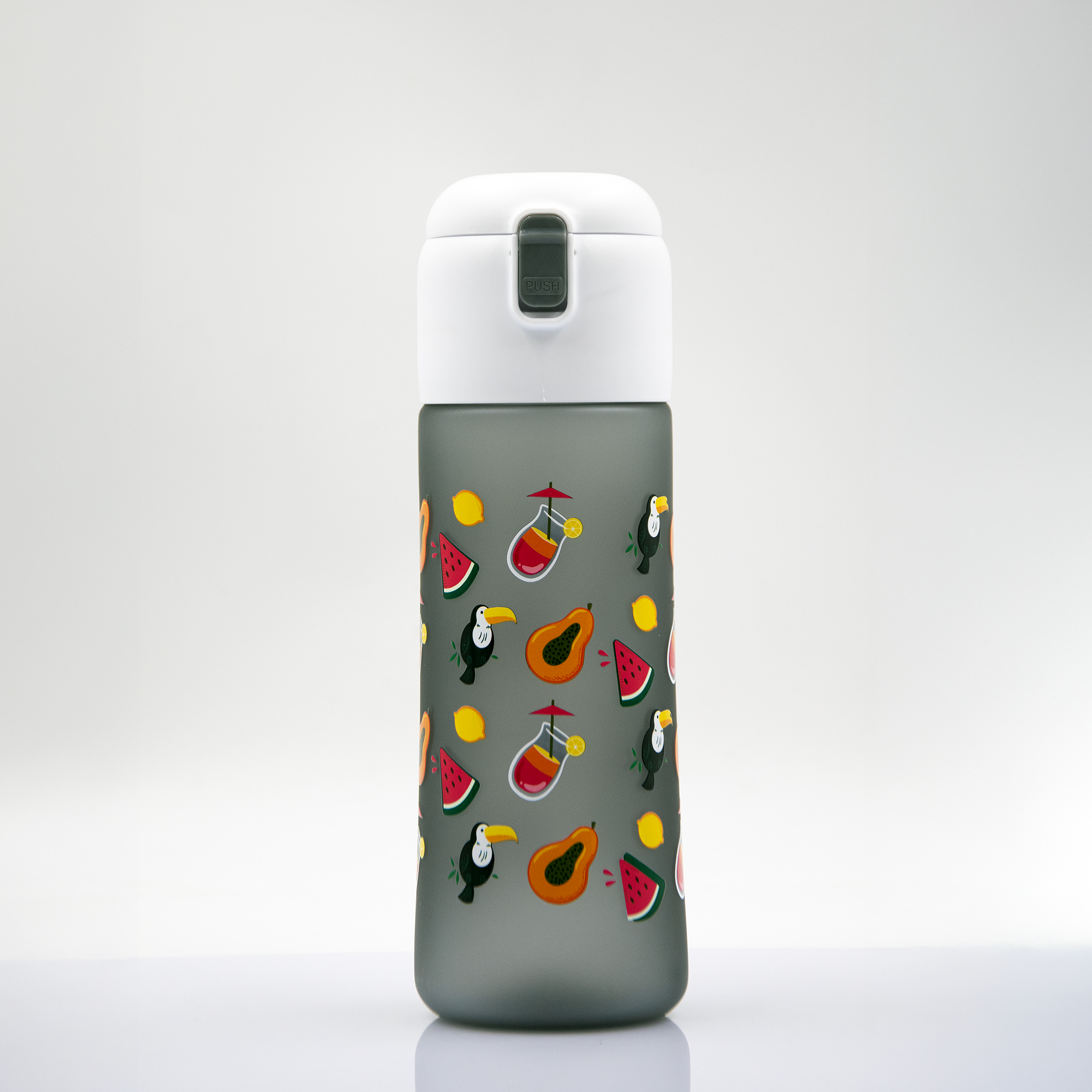 Бутылка для воды AqualityMate (серый)-9