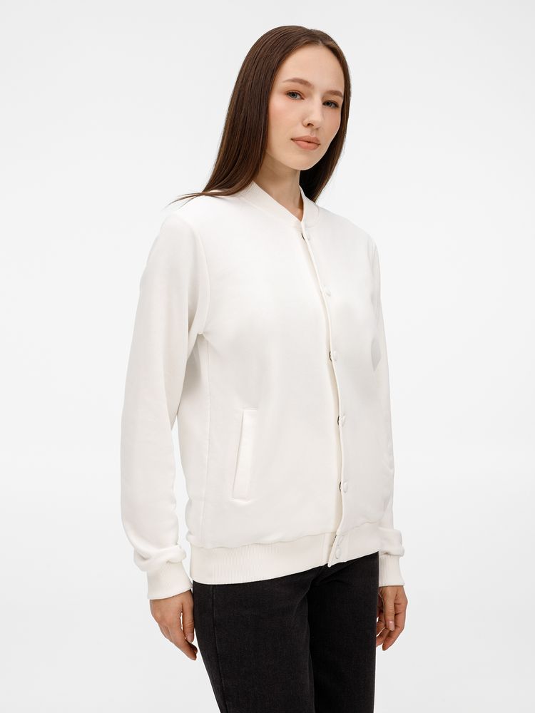 Бомбер унисекс Nuppu, молочно-белый-1