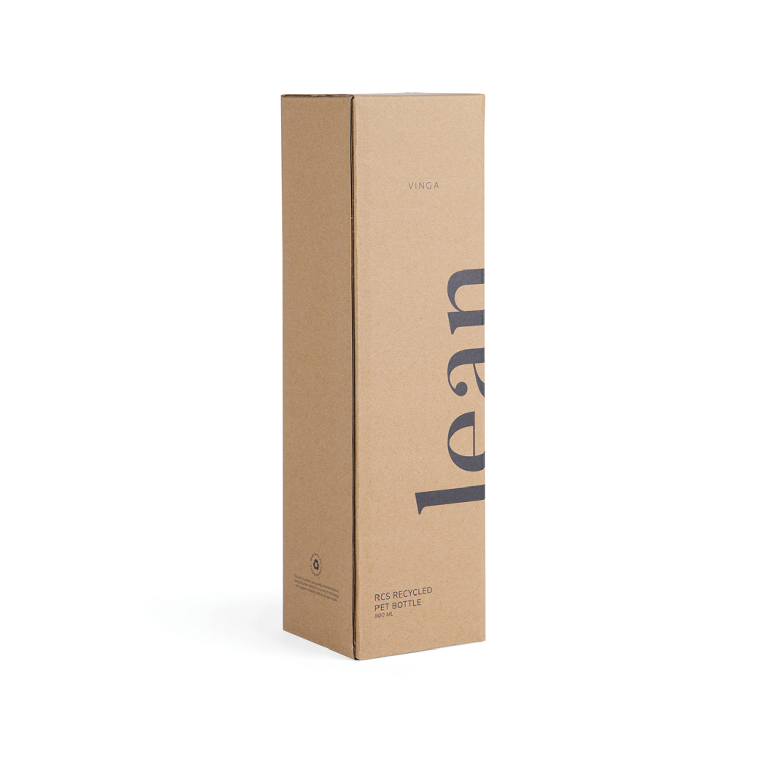 Бутылка для воды VINGA Lean из rPET RCS, 800 мл-2