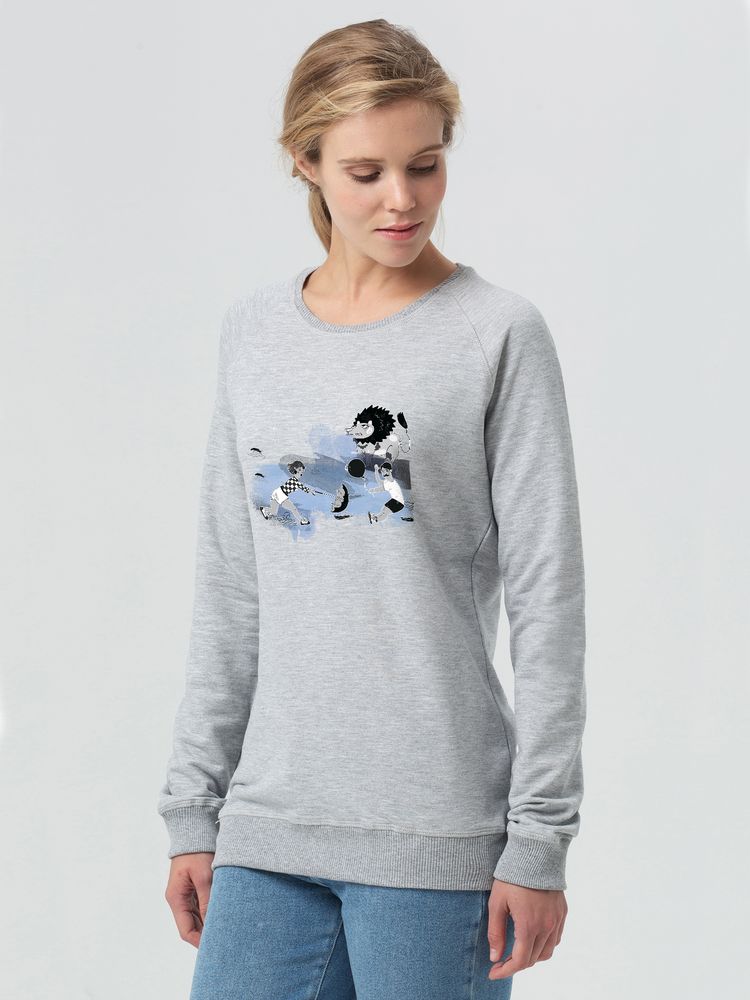 Свитшот женский «Не вы ли были у Невы», серый меланж-1