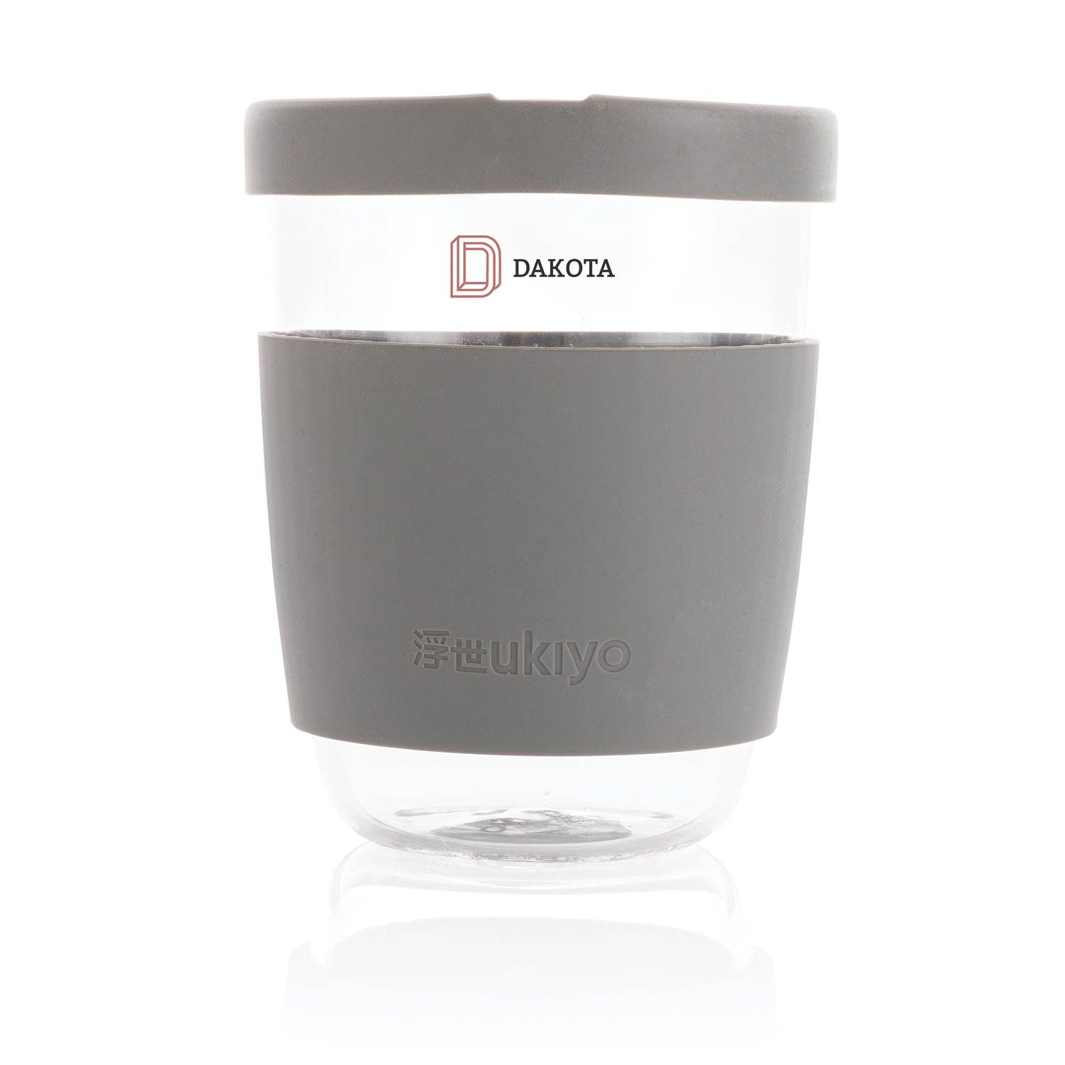Стакан из боросиликатного стекла Ukiyo с силиконовой крышкой и держателем-3